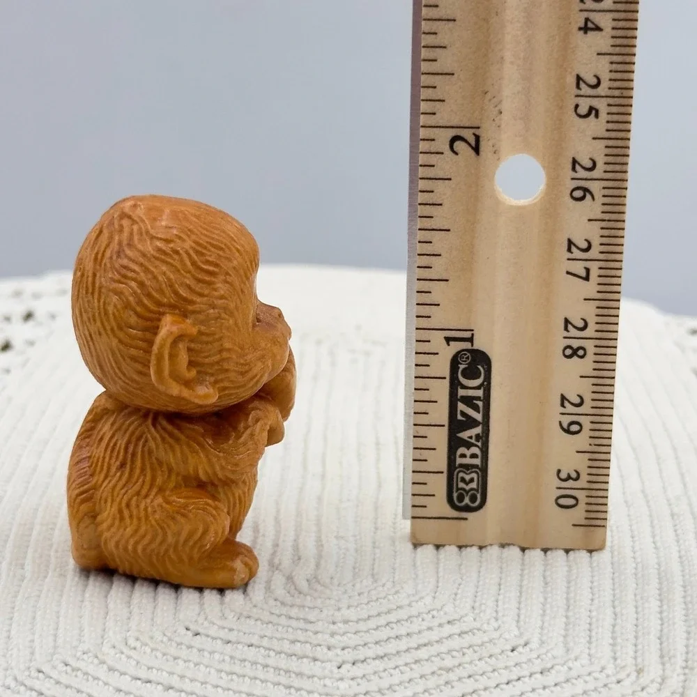 Miniature wooden animal handcrafted Monkey
